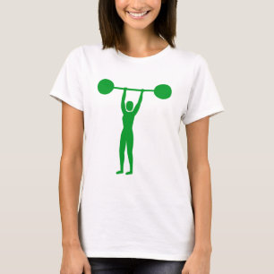 Gewicht Lifting 02 - Groen gras T-shirt