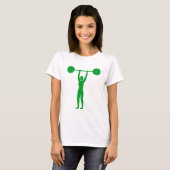 Gewicht Lifting 02 - Groen gras T-shirt (Voorkant volledig)