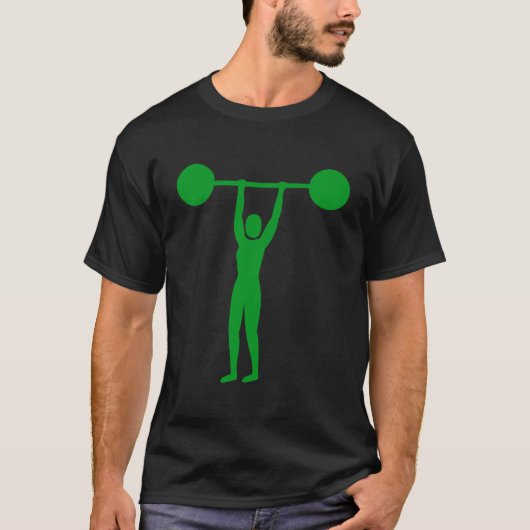 Gewicht Lifting 02 - Groen gras T-shirt (Voorkant)