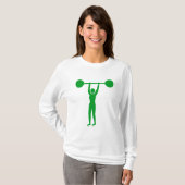 Gewicht Lifting 02 - Groen gras T-shirt (Voorkant volledig)
