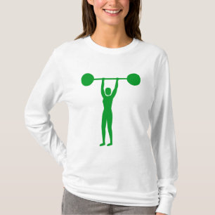 Gewicht Lifting 02 - Groen gras T-shirt
