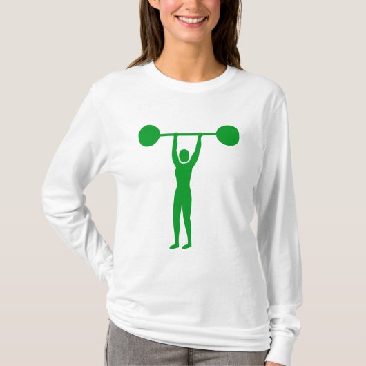 Gewicht Lifting 02 - Groen gras T-shirt (Voorkant)