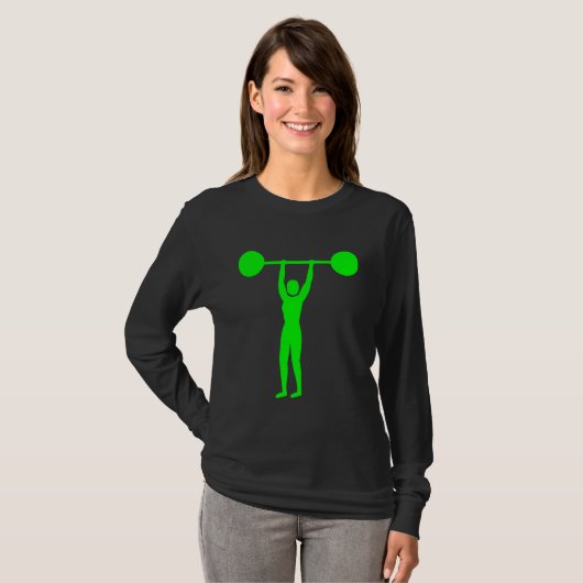 Gewicht Lifting 02 - Groen T-shirt (Voorkant volledig)