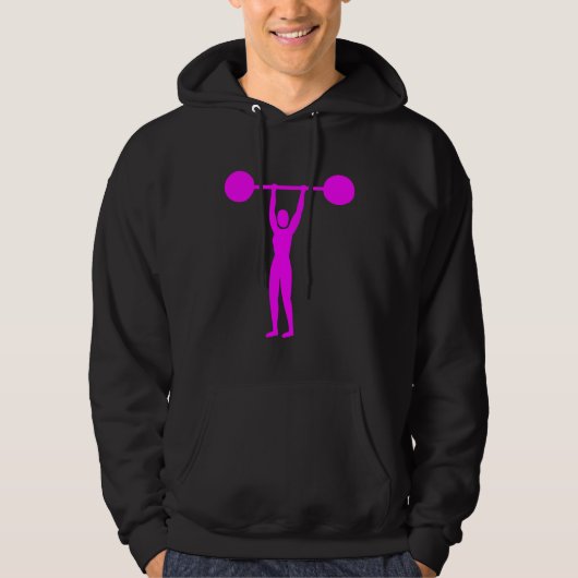 Gewicht Lifting 02 - Magenta Hoodie (Voorkant)