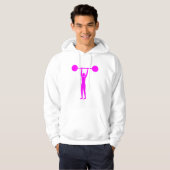 Gewicht Lifting 02 - Magenta Hoodie (Voorkant volledig)