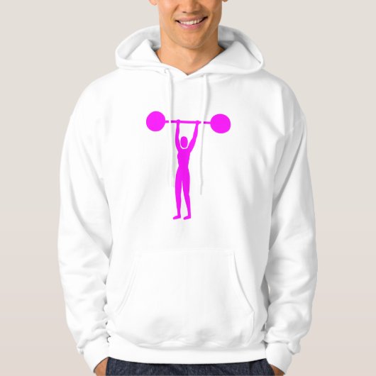 Gewicht Lifting 02 - Magenta Hoodie (Voorkant)