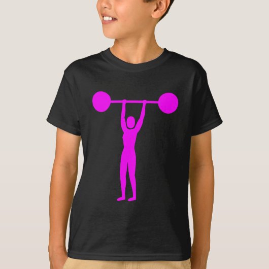 Gewicht Lifting 02 - Magenta T-shirt (Voorkant)