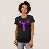 Gewicht Lifting 02 - Magenta T-shirt (Voorkant volledig)
