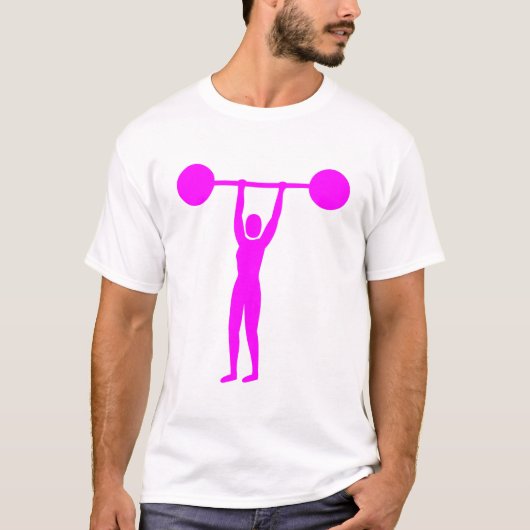 Gewicht Lifting 02 - Magenta T-shirt (Voorkant)