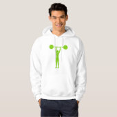 Gewicht Lifting 02 - Martian Green Hoodie (Voorkant volledig)