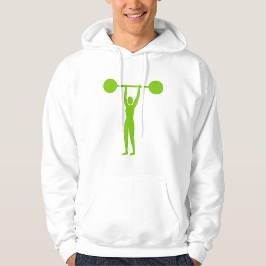 Gewicht Lifting 02 - Martian Green Hoodie (Voorkant)