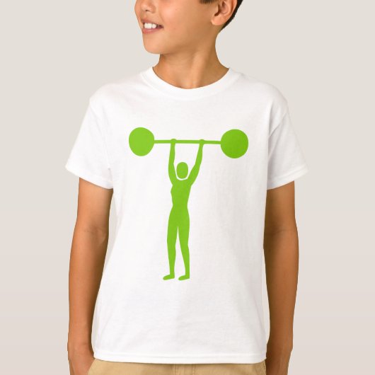 Gewicht Lifting 02 - Martian Green T-shirt (Voorkant)