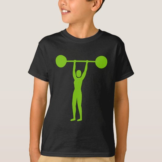 Gewicht Lifting 02 - Martian Green T-shirt (Voorkant)