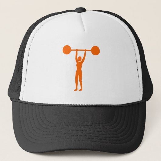Gewicht Lifting 02 - Oranje Trucker Pet (Voorkant)