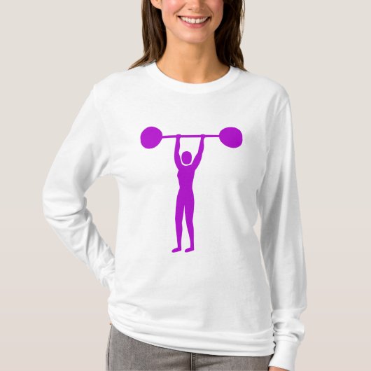Gewicht Lifting 02 - Paars T-shirt (Voorkant)