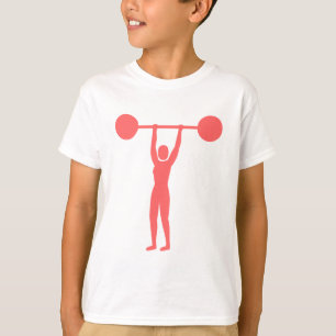 Gewicht Lifting 02 - Tropisch roze T-shirt