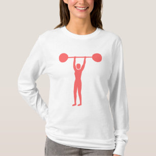 Gewicht Lifting 02 - Tropisch roze T-shirt