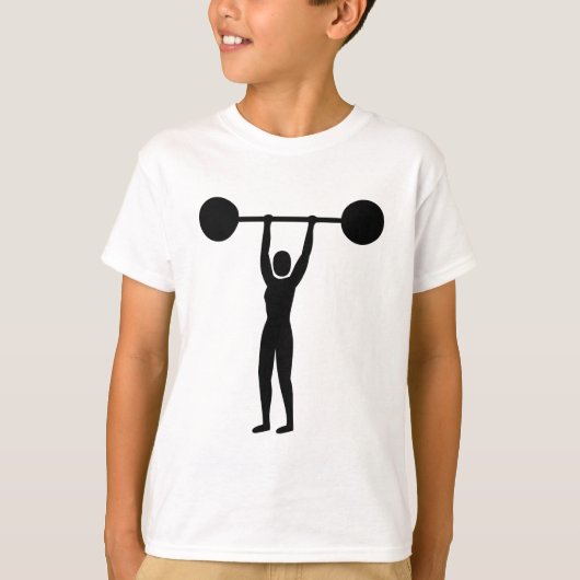 Gewicht Lifting 02 - zwart T-shirt (Voorkant)