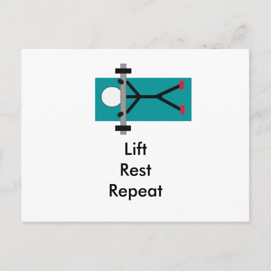 Gewicht Lifting Motivatie Bericht Briefkaart (Voorkant)