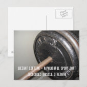 Gewicht Lifting Motivatie Bericht Briefkaart (Voorkant / Achterkant)