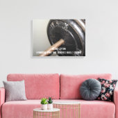Gewicht Lifting Motivatie Bericht Canvas Afdruk (Insitu (Woonkamer))
