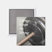 Gewicht Lifting Motivatie Bericht Magneet (Voorkant / Achterkant)