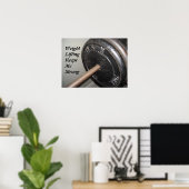 Gewicht Lifting Motivatie Bericht Poster (Thuiskantoor)