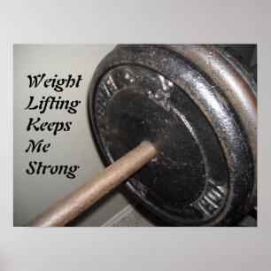 Gewicht Lifting Motivatie Bericht Poster