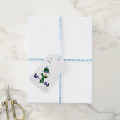 Gewicht Lifting Snowman Cadeaulabel (Met Touw)