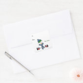 Gewicht Lifting Snowman Vierkante Sticker (Envelop)