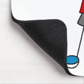 Gewicht Lifting Stick Figuur Mousepad Muismat (Hoek)