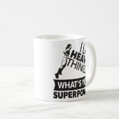 Gewicht opheffen Sterk Meisje - Ik til zware dinge Koffiemok (Voorkant rechts)