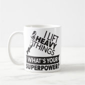 Gewicht opheffen Sterk Meisje - Ik til zware dinge Koffiemok (Links)