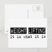 Gewicht optillen briefkaart (Voorkant / Achterkant)