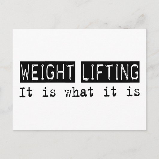 Gewicht optillen briefkaart (Voorkant)