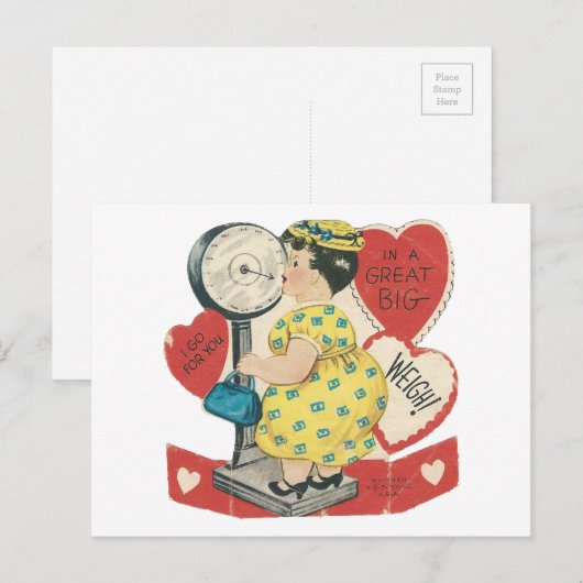  gewicht Valentijn liefde Feestdagenkaart (Voorkant / Achterkant)