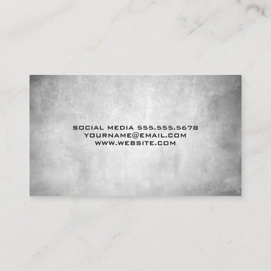 Gewicht van arm-kromming visitekaartje (Achterkant)