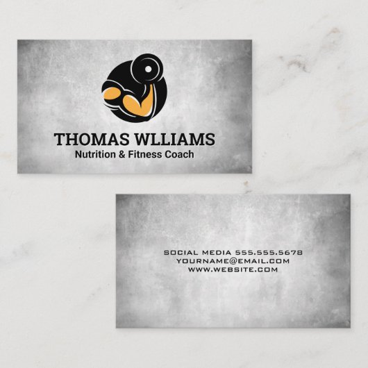 Gewicht van arm-kromming visitekaartje (Voorkant / Achterkant)