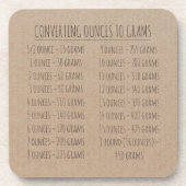 Gewicht van conversiegrafiek  Simple Kraft Paper Bier Onderzetter (Voorkant)