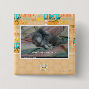 Gewicht van de eigen waskracht vierkante button 5,1 cm