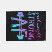 Gewicht van het doel Sterke Af-werkout Motivatie Fleece Deken (Voorkant (Horizontaal))