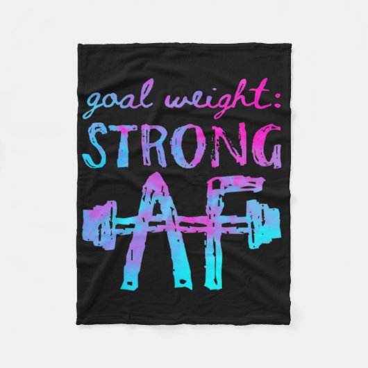 Gewicht van het doel Sterke Af-werkout Motivatie Fleece Deken (Voorkant)