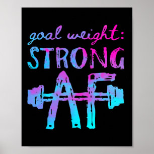 Gewicht van het doel Sterke Af-werkout Motivatie Poster