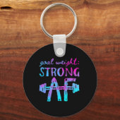 Gewicht van het doel Sterke Af-werkout Motivatie Sleutelhanger (Voorkant)