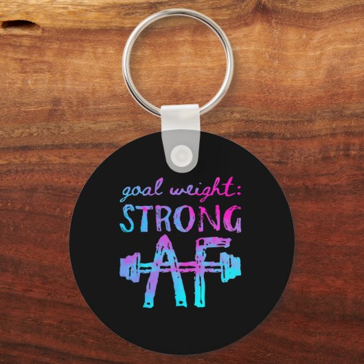 Gewicht van het doel Sterke Af-werkout Motivatie Sleutelhanger (Voorkant)