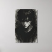 Gewicht van stilte - Inked Reflection Canvas Print (Voorkant)