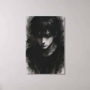Gewicht van stilte - Inked Reflection Canvas Print