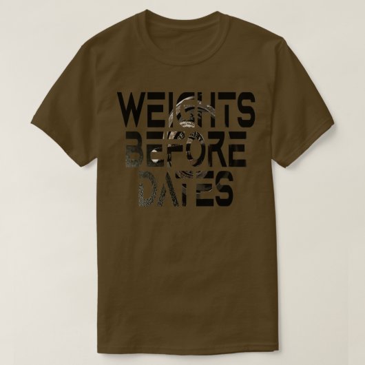 gewicht voor datums Gym T-shirt (Design voorkant)