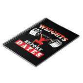 Gewicht vóór datums | Motivatie trainingscitaat Notitieboek (Linkerzijde)