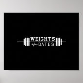 Gewicht vóór datums poster (Voorkant)